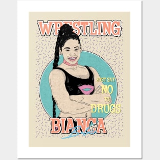 Artwork Bianca Belair Wrestling Aesthetic  // Just Say No To Drugs Posters and Art